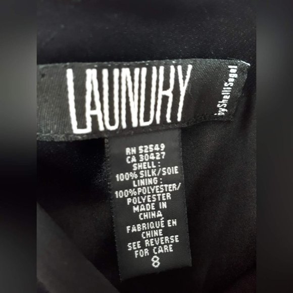 Laundry | Asymmetrical Black SILK Evening Dress - Picture 6 of 7